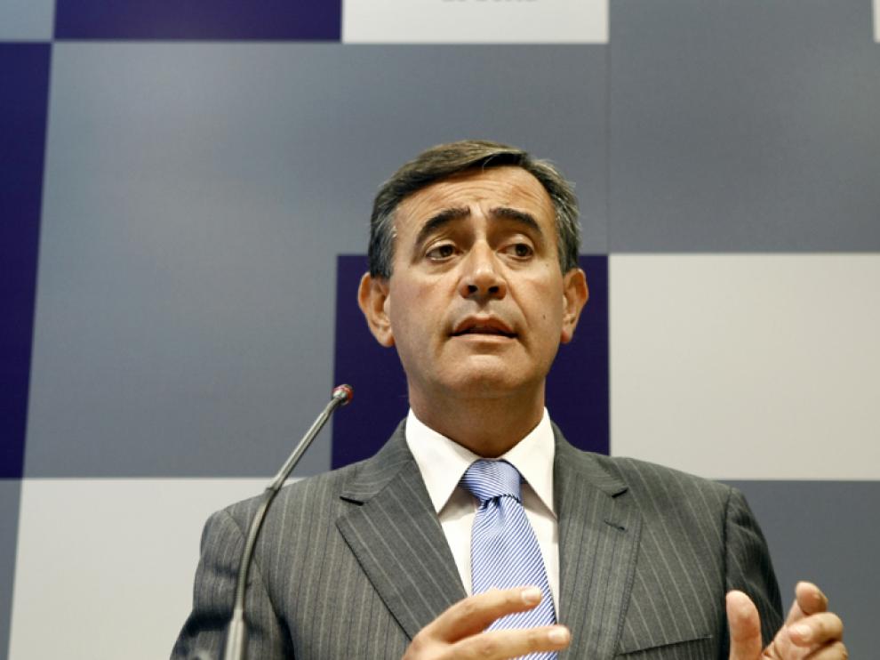 Antonio Pardo, presidente de la Diputación de Soria, en rueda de prensa