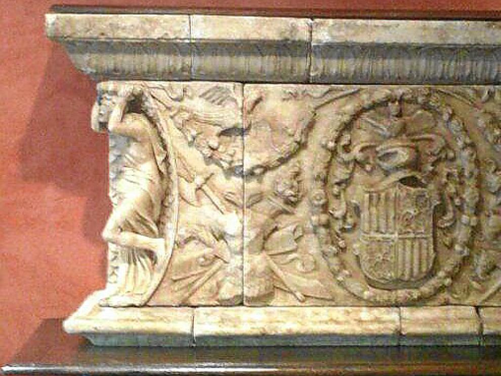 El sepulcro del duque de Híjar, ya restaurado.