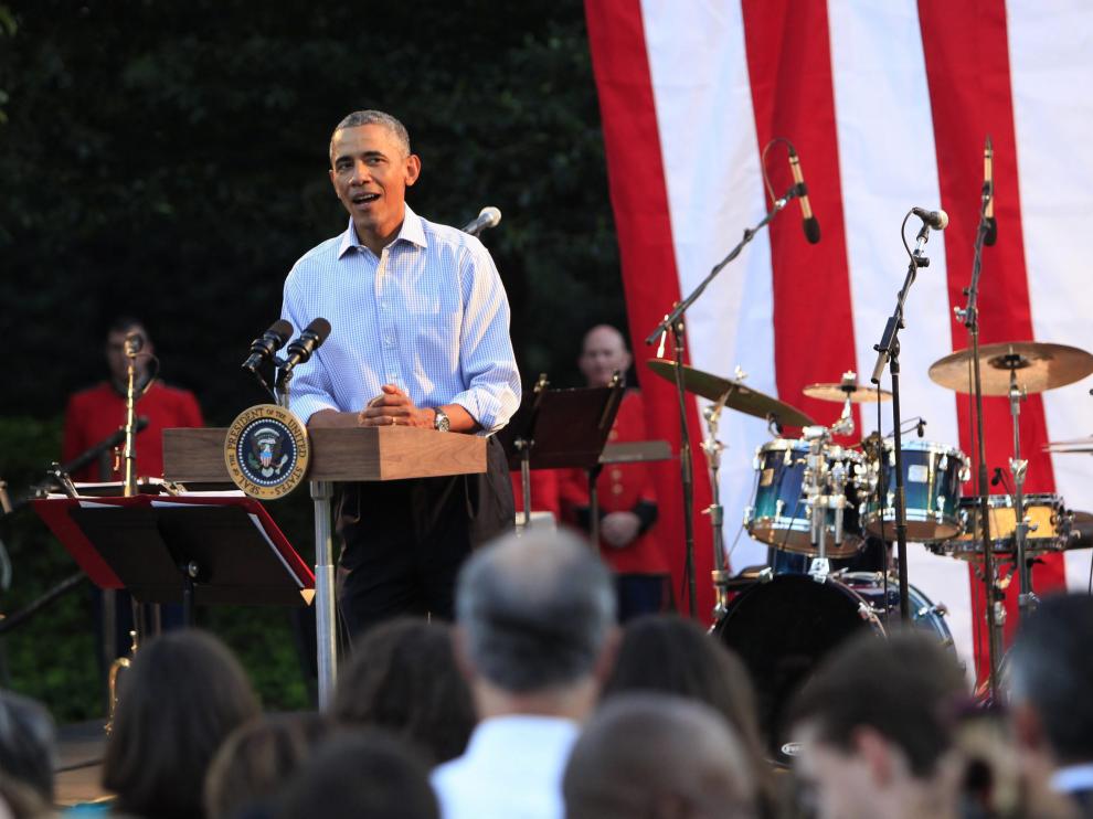 Obama en un acto el miércoles donde habló sobre el EI