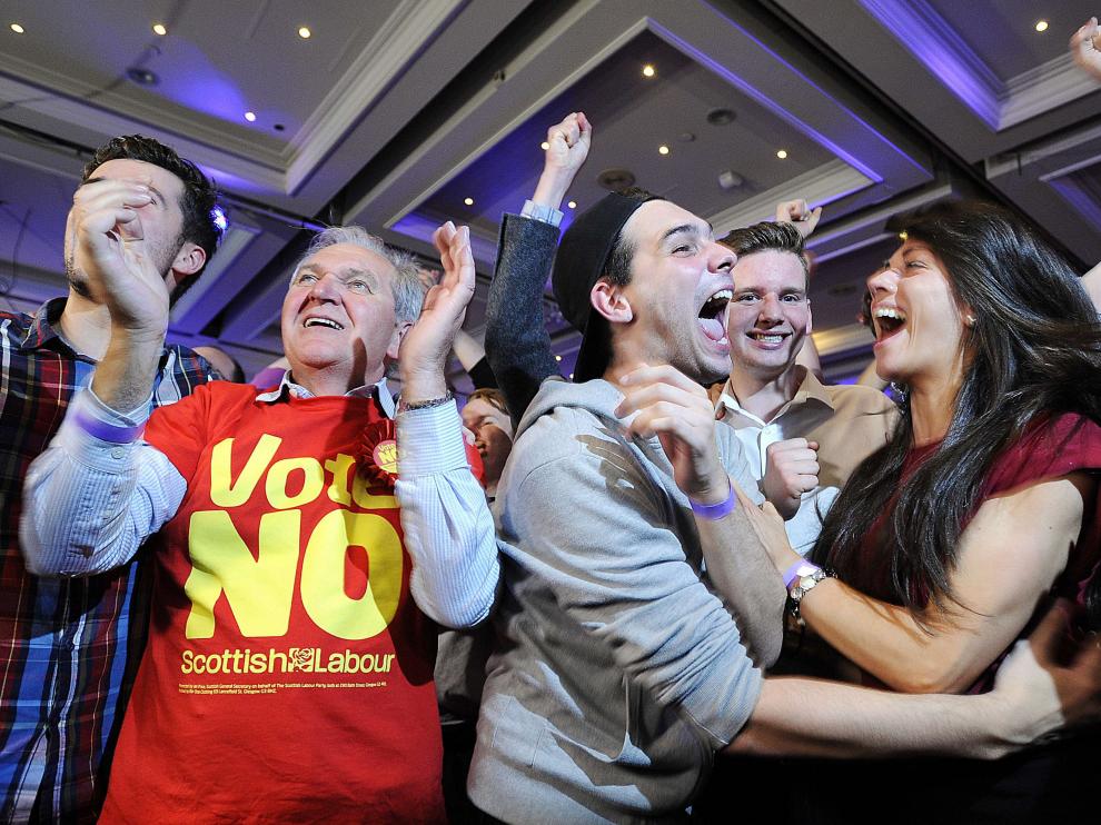 Partidarios del "no" celebran el resultado