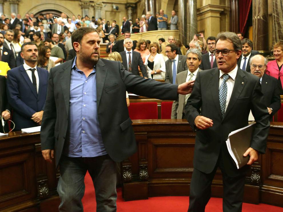 Junqueras y Mas el pasado viernes
