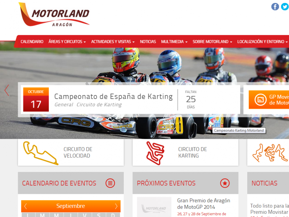 La nueva web de Motorland
