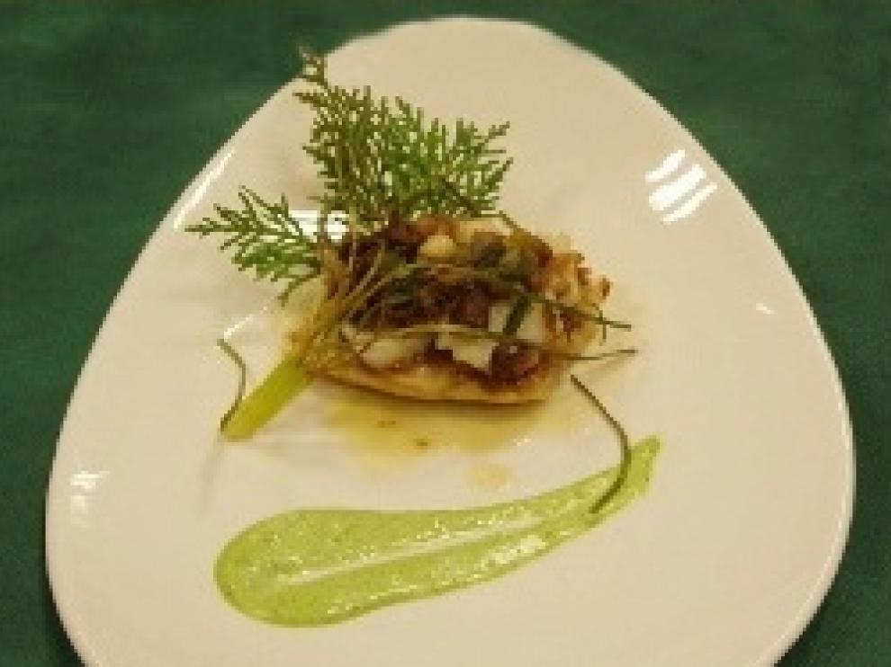 Tapa medieval Perla del Villa, del Hotel Villa de Almazán