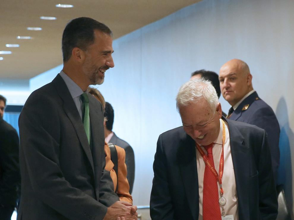 Felipe VI junto a Margallo en las Naciones Unidas