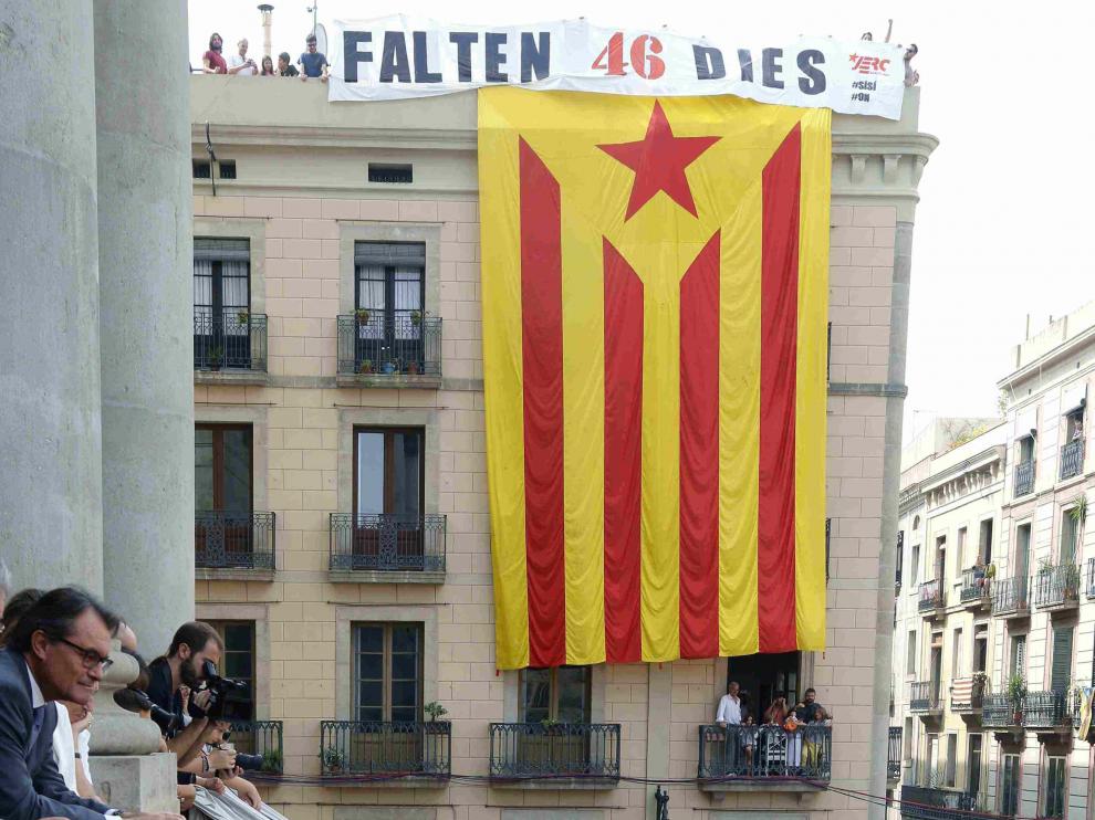El presidente de la Generalitat de Cataluña, Artur Mas, durante la festividad de La Mercè.