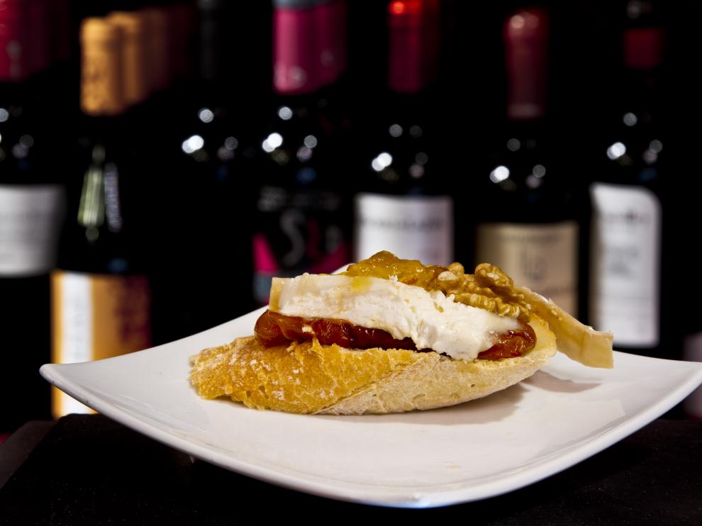 Numerosos eventos gastronómicos se sucederán por todo el país. Esta tapa es del bar Algo Más de Zaragoza.