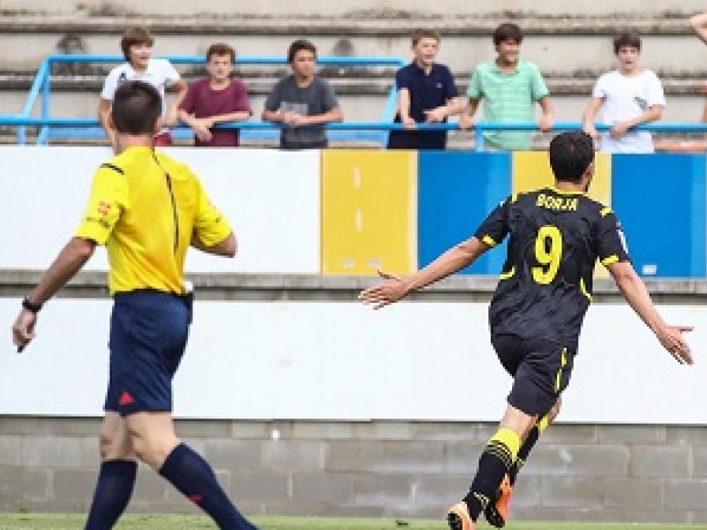 Borja celebra su tercer tanto de la temporada