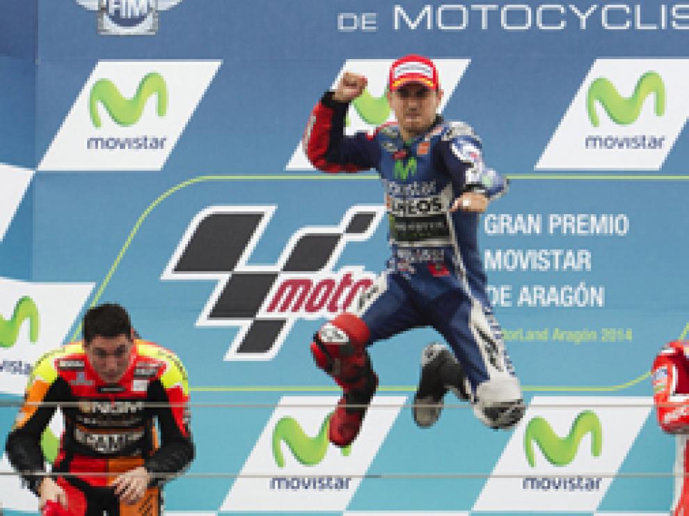 Jorge Lorenzo, tras ganar la carrera de Moto GP