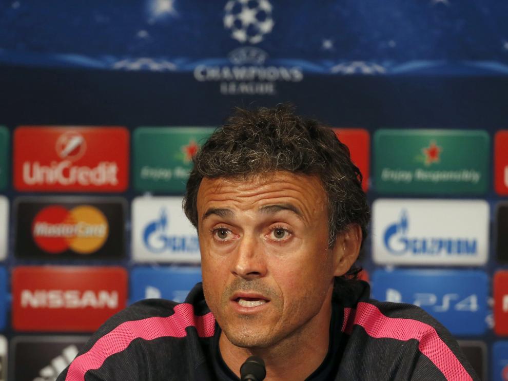Luis Enrique, en la rueda de prensa previa al partido.