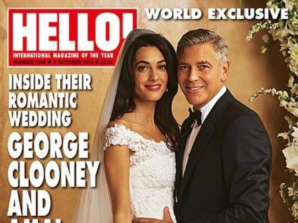 George Clooney y Amal Alamuddin en la portada de '¡Hola!'