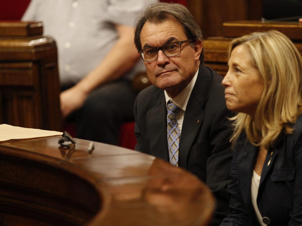 Artur Mas, este jueves en el Parlamento catalán