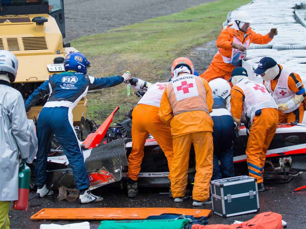Bianchi, atendido tras el accidente en Suzuka