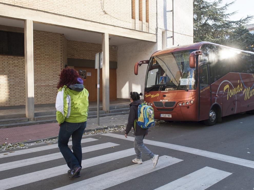 Imagen de archivo de una ruta escolar en Zaragoza