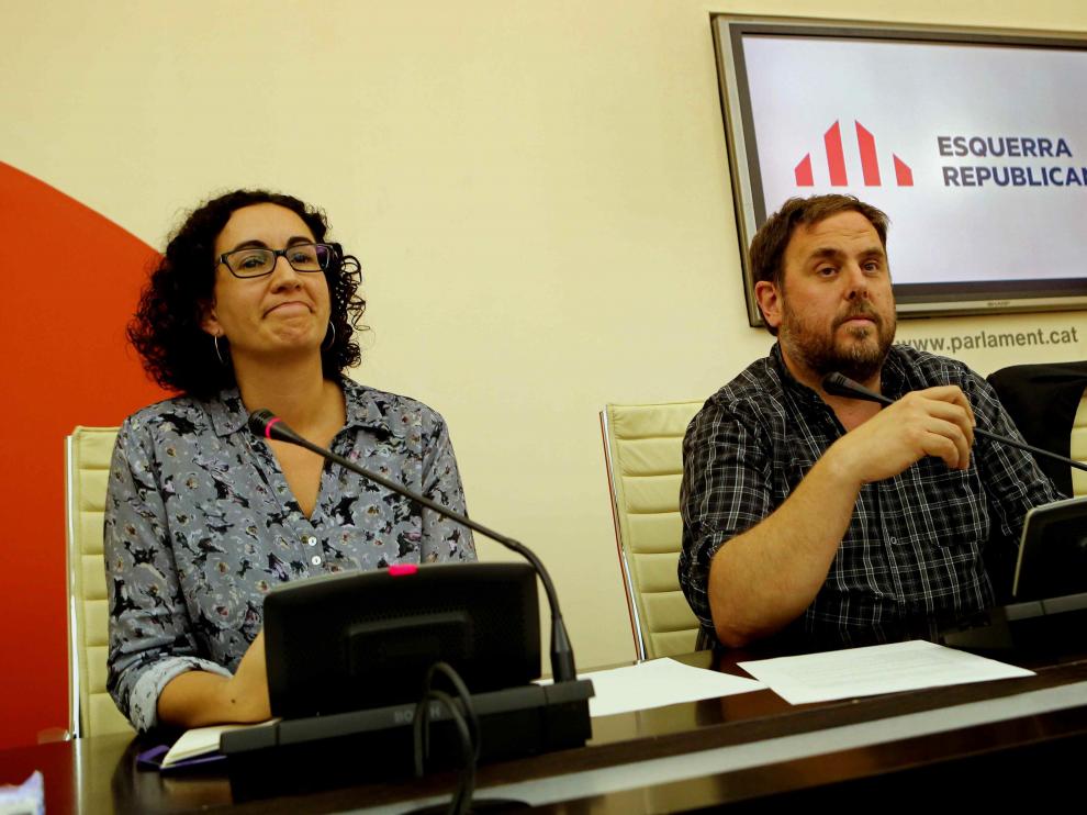Oriol Junqueras en rueda de prensa