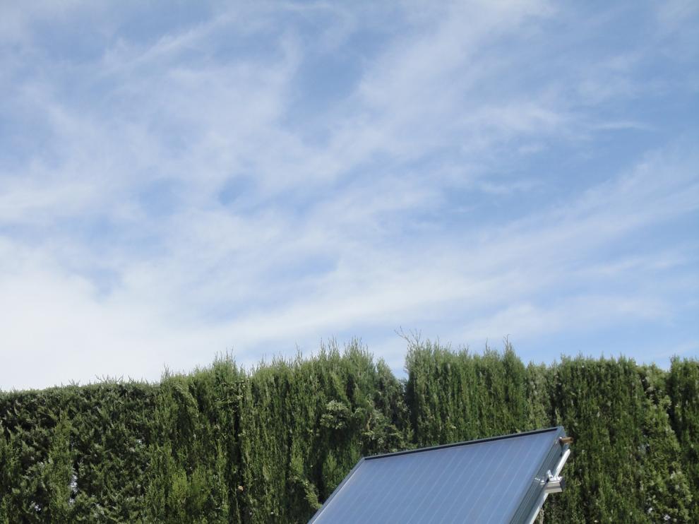 Uno de los paneles solares, que han obtenido premios internacionales