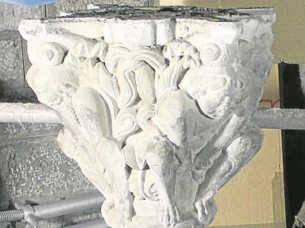 Capitel del Sátiro Los investigadores consideran que este sátiro es la figura desnuda más bella del románico internacional, por lo que su restauración colocará a Jaca como referente en el estilo.