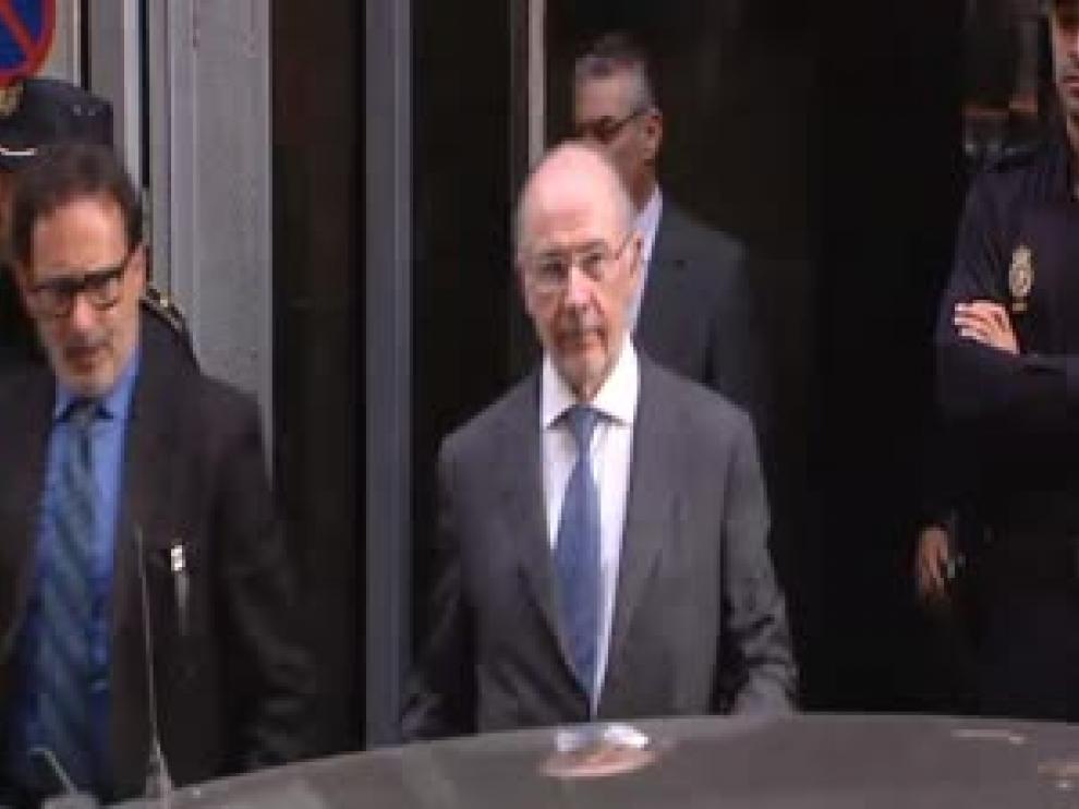 Blesa, Rato y Sánchez Barcoj salen de declarar ante el juez por el escándalo de las tarjeta 'opacas'