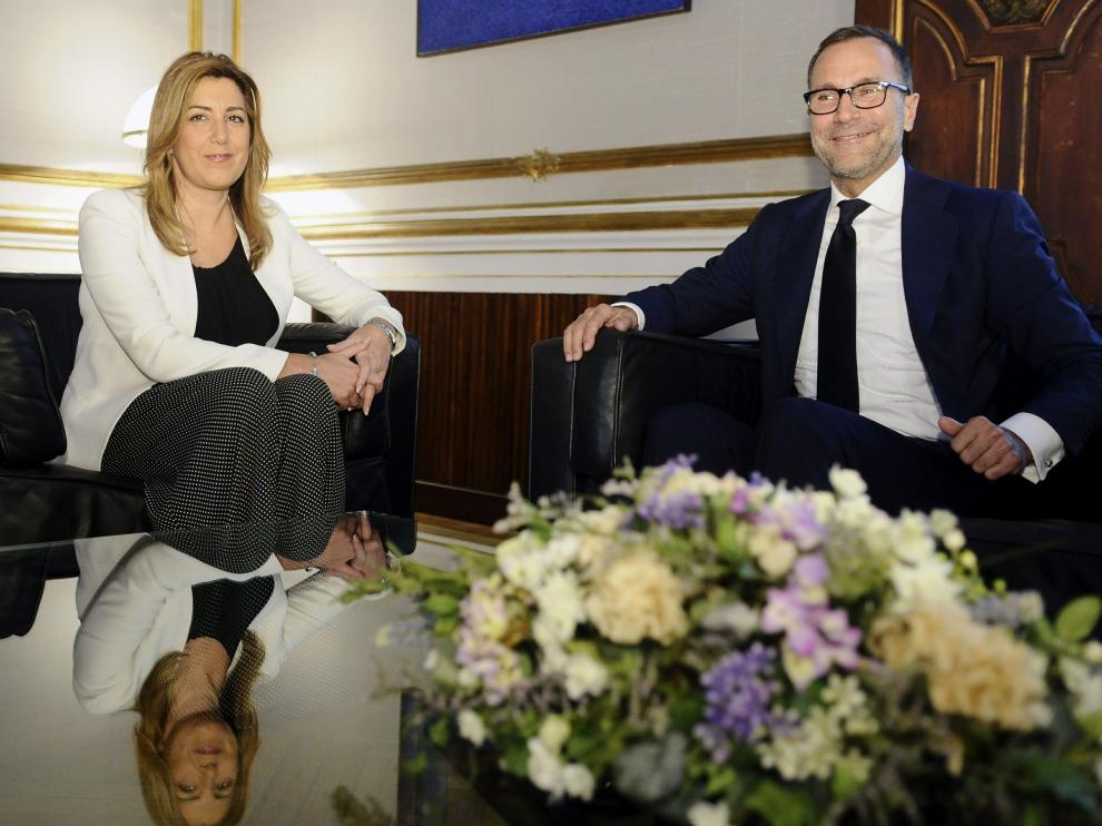 Susana Díaz y el embajador de EE.UU. se reunieron para tratar el posible uso de Rota y Morón