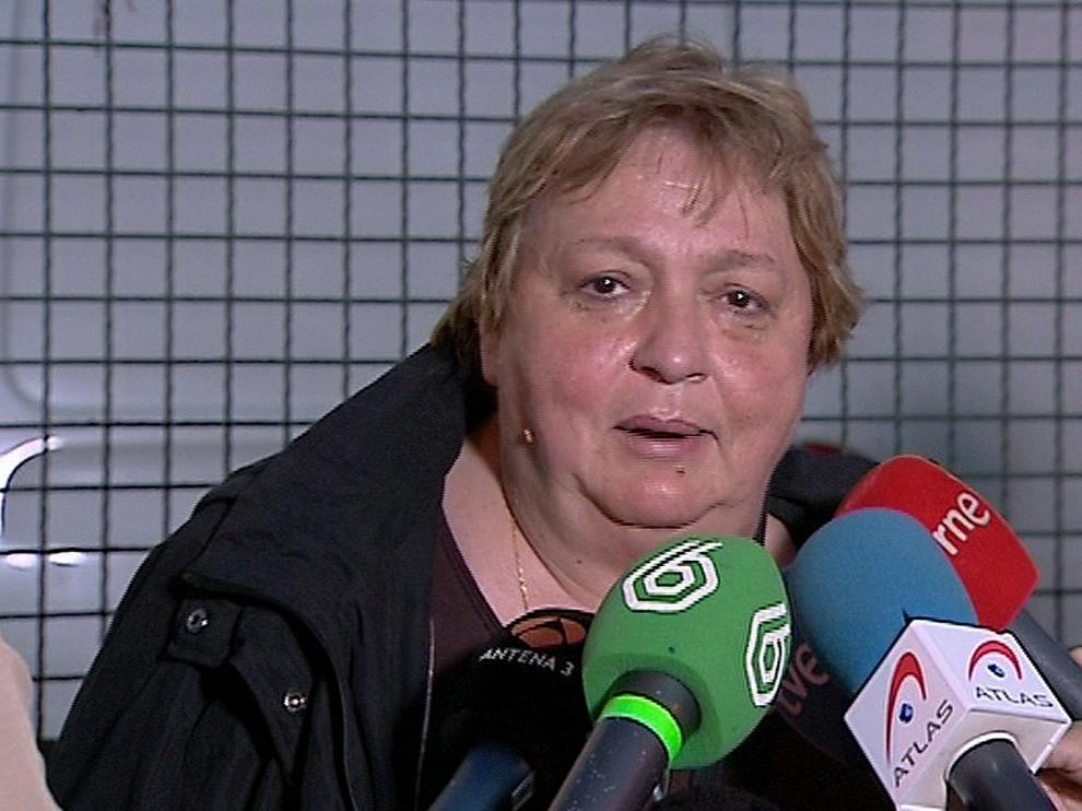 Imagen de televisión de María Teresa Mesa, portavoz de la auxiliar de enfermería