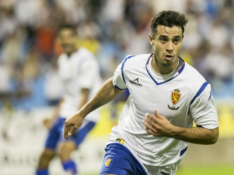 Jaime Romero celebra el gol contra el Racing