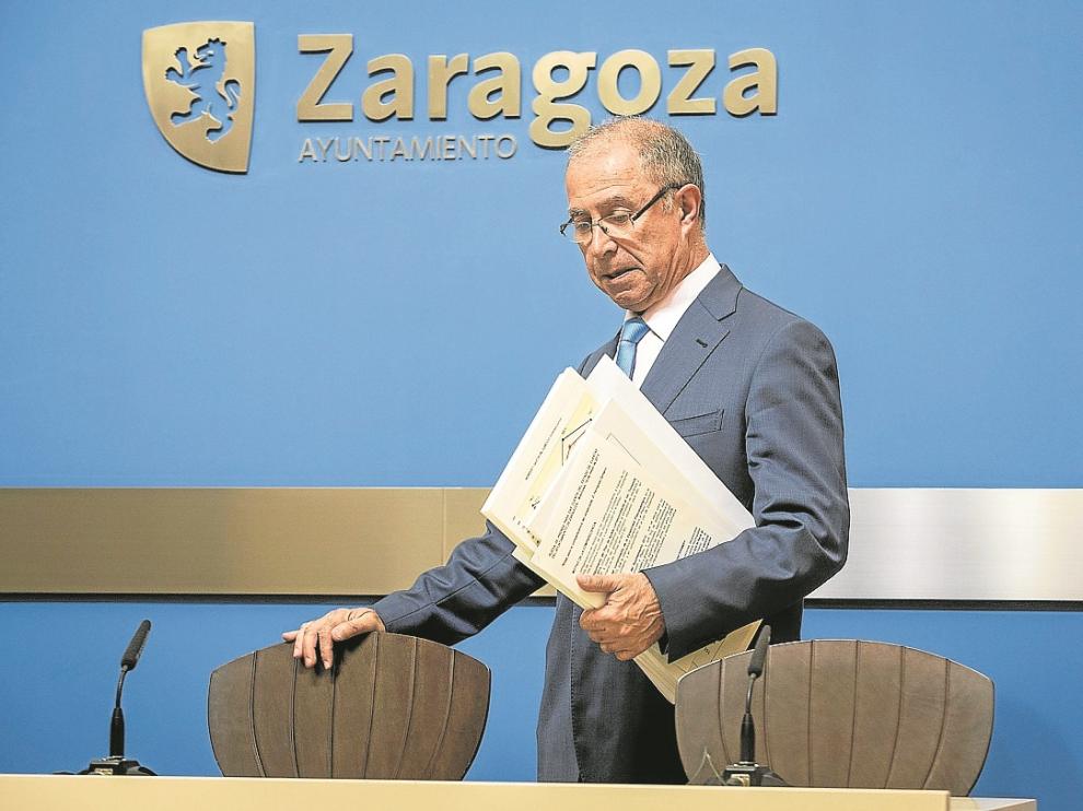El vicealcalde y concejal de Economía, Fernando Gimeno, en una comparecencia de mayo.