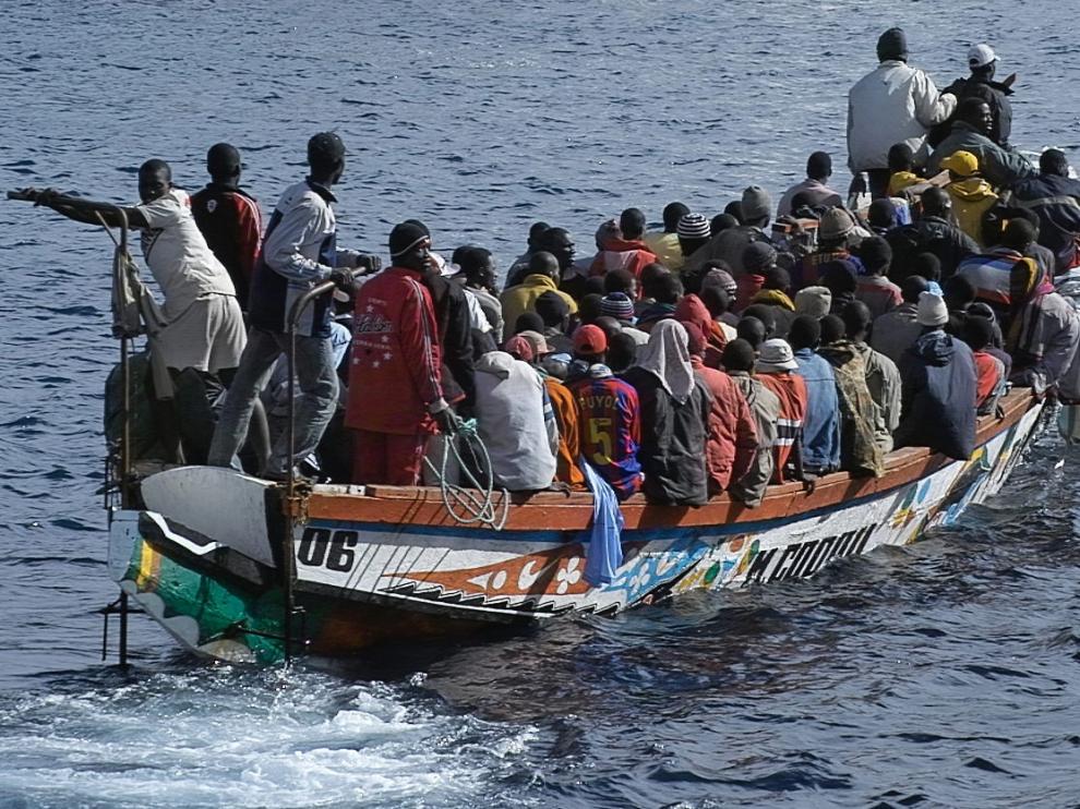 Llegada de un cayuco a Canarias en 2006