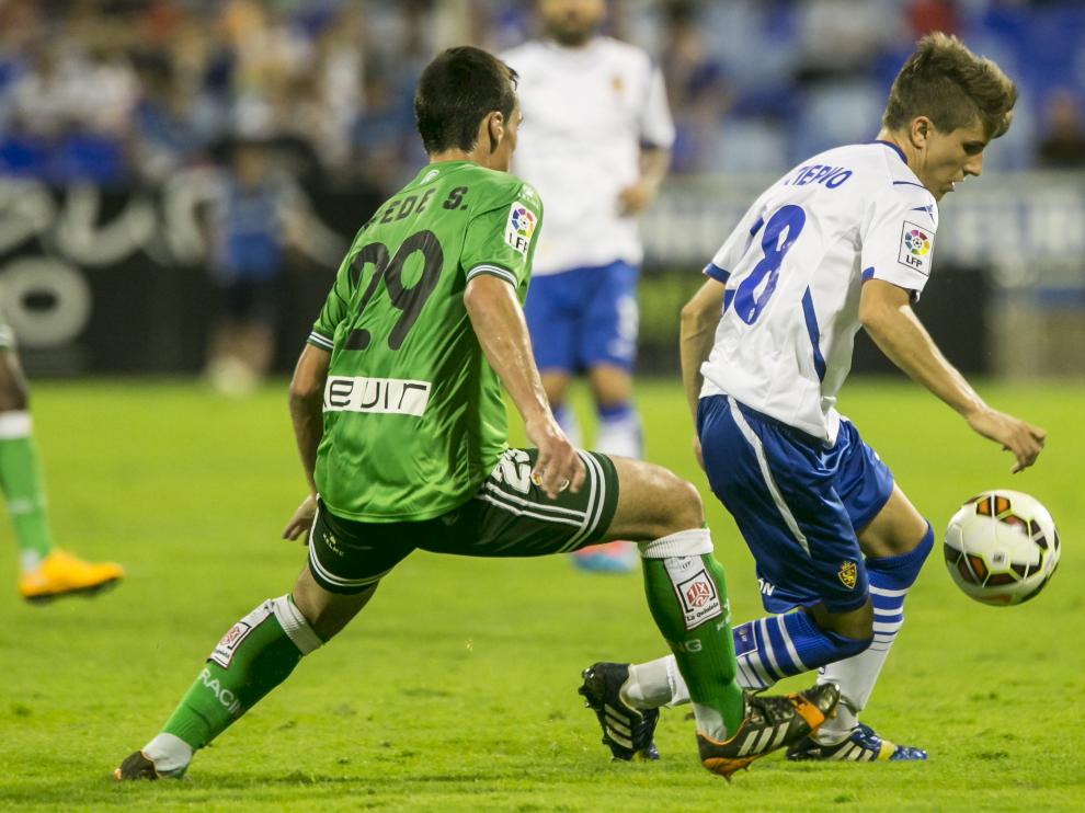 Tierno, durante el partido contra el Racing