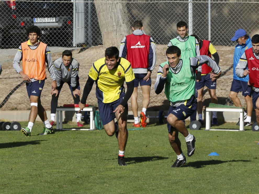 El Real Zaragoza prepara el partido contra el Alcorcón