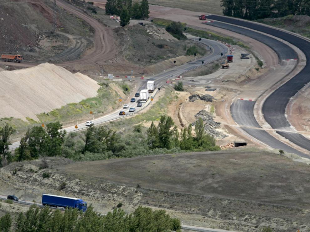 Obras en la A-15 en el tramo Medinaceli-Radona en mayo de este año