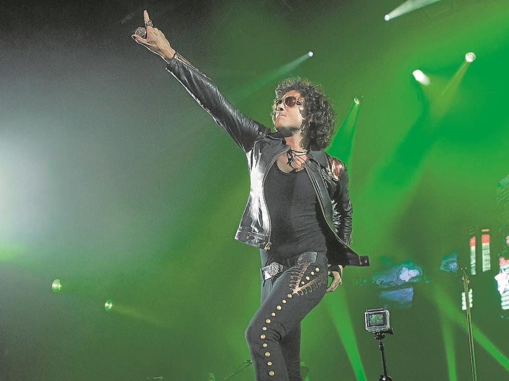 Bunbury, en Zaragoza, el pasado junio, en el concierto de presentación del disco 'Palosanto'.
