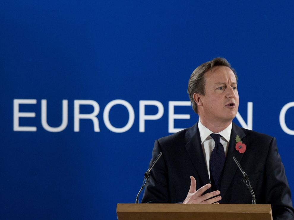 David Cameron en rueda de prensa