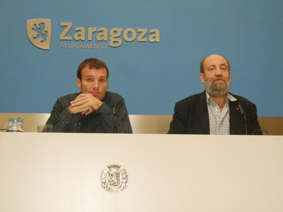 José Manuel Alonso y Pablo Muñoz, durante la rueda de prensa