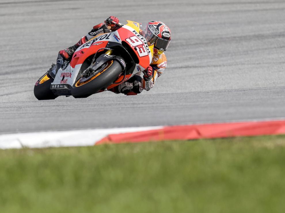 Marc Márquez, durante la carrera en Sepang.