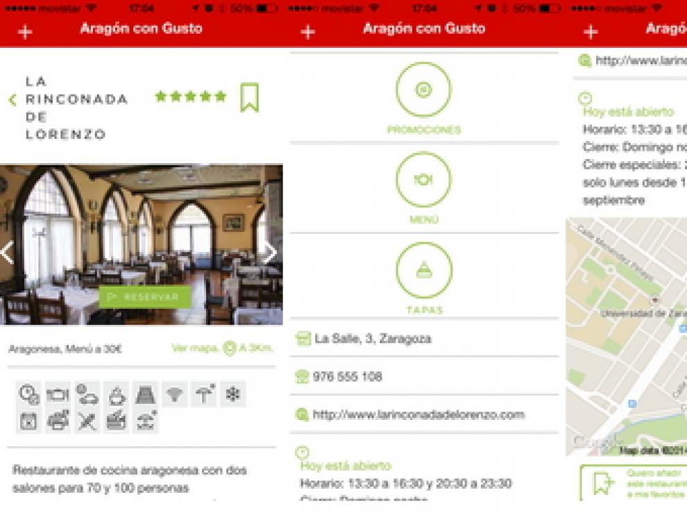 App de 'Aragón con gusto'