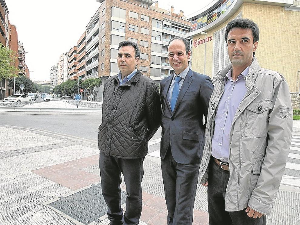Carlos Escanero, Enrique Puértolas y José Luis Martí.
