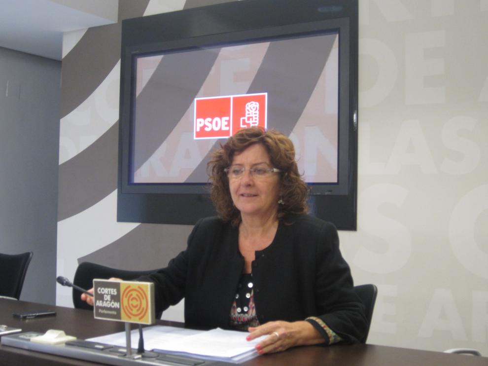María Victoria Broto (PSOE), en una comparecencia.