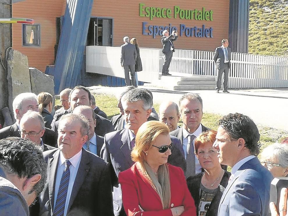 La presidenta Luisa Fernanda Rudi, en el acto de puesta en marcha del Espacio Portalet.