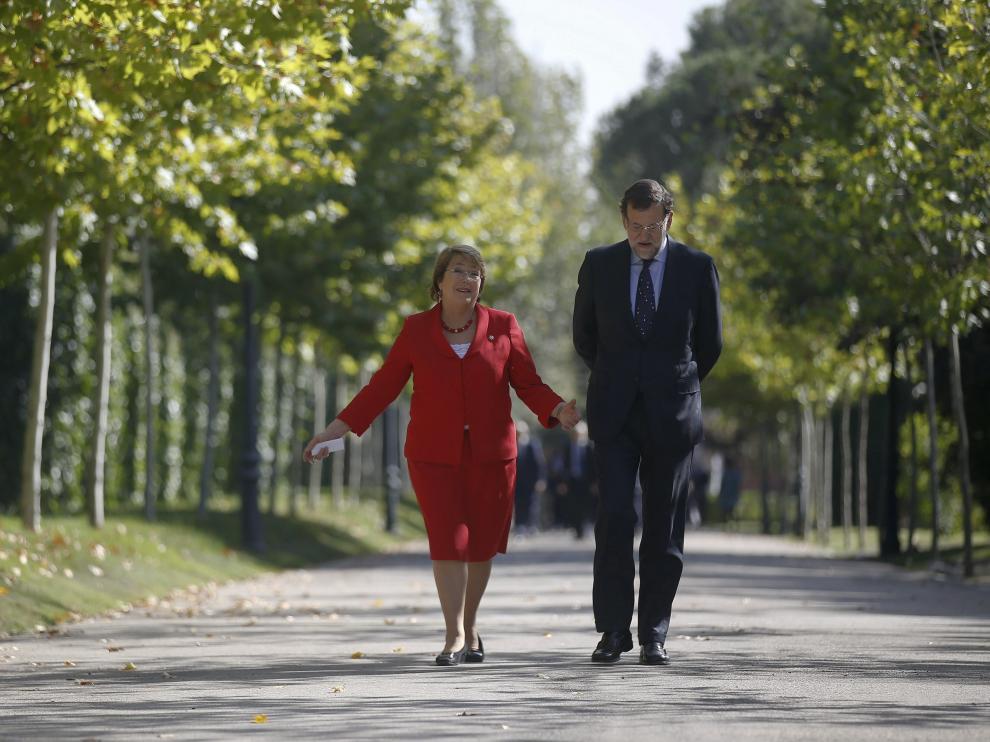 Reunión entre la presidenta chilena y Mariano Rajoy