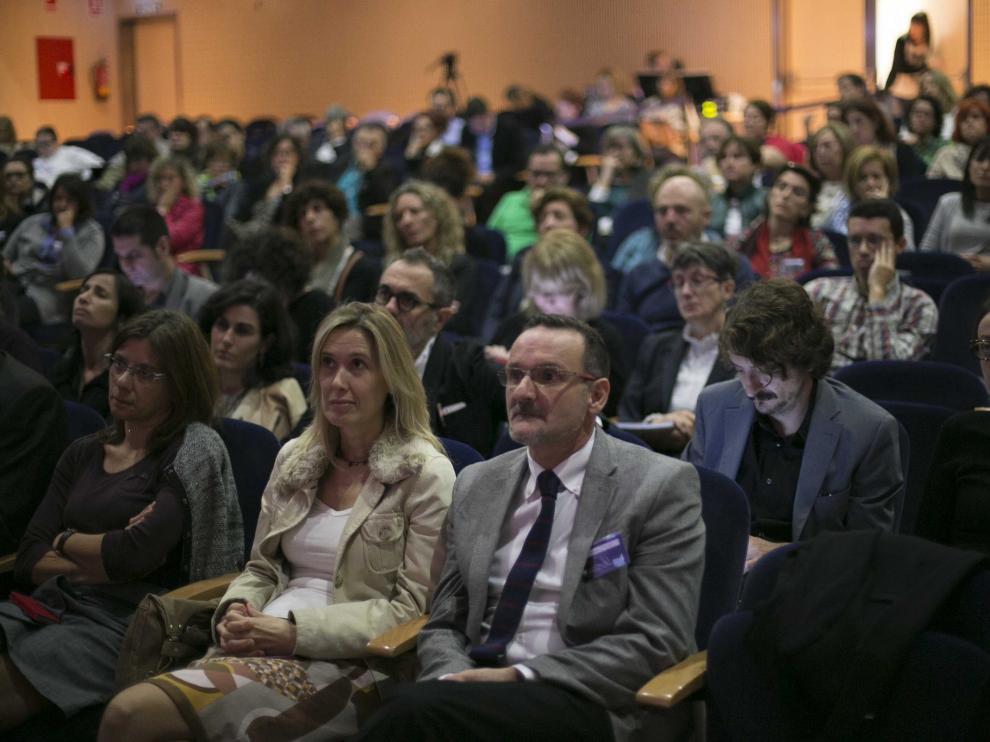 Publico asistente al II Congreso Nacional del Libro Electrónico, en Barbastro