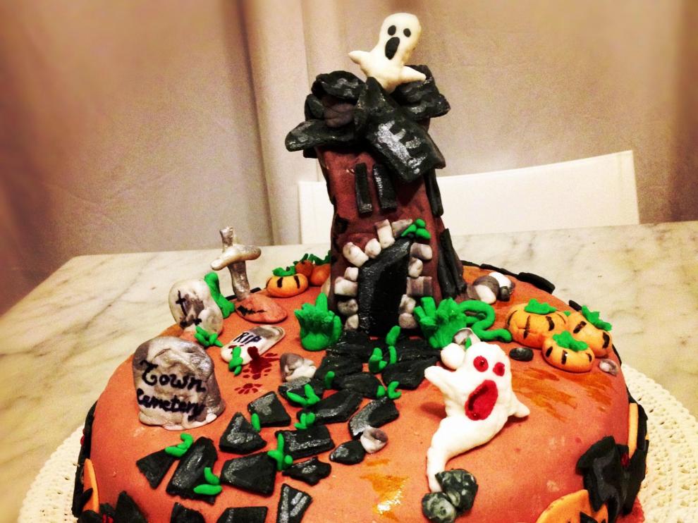 Pastel decorado para Halloween