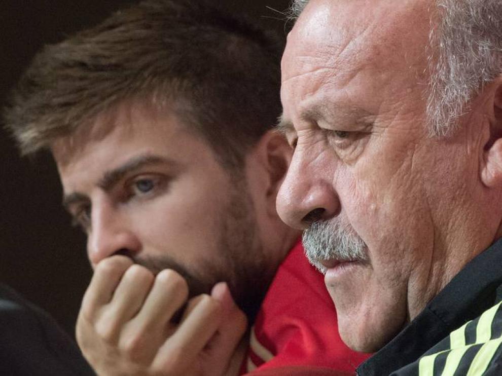 Del Bosque en rueda de prensa.