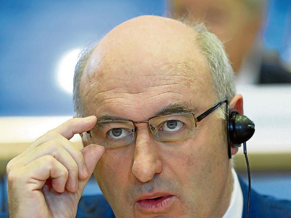 Phil Hogan, en un momento de su examen ante la Eurocámara para ser nombrado comisario