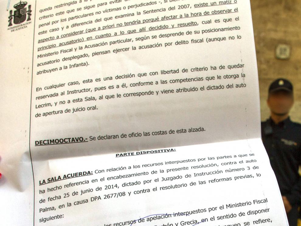 Resolución de la Audiencia de Palma
