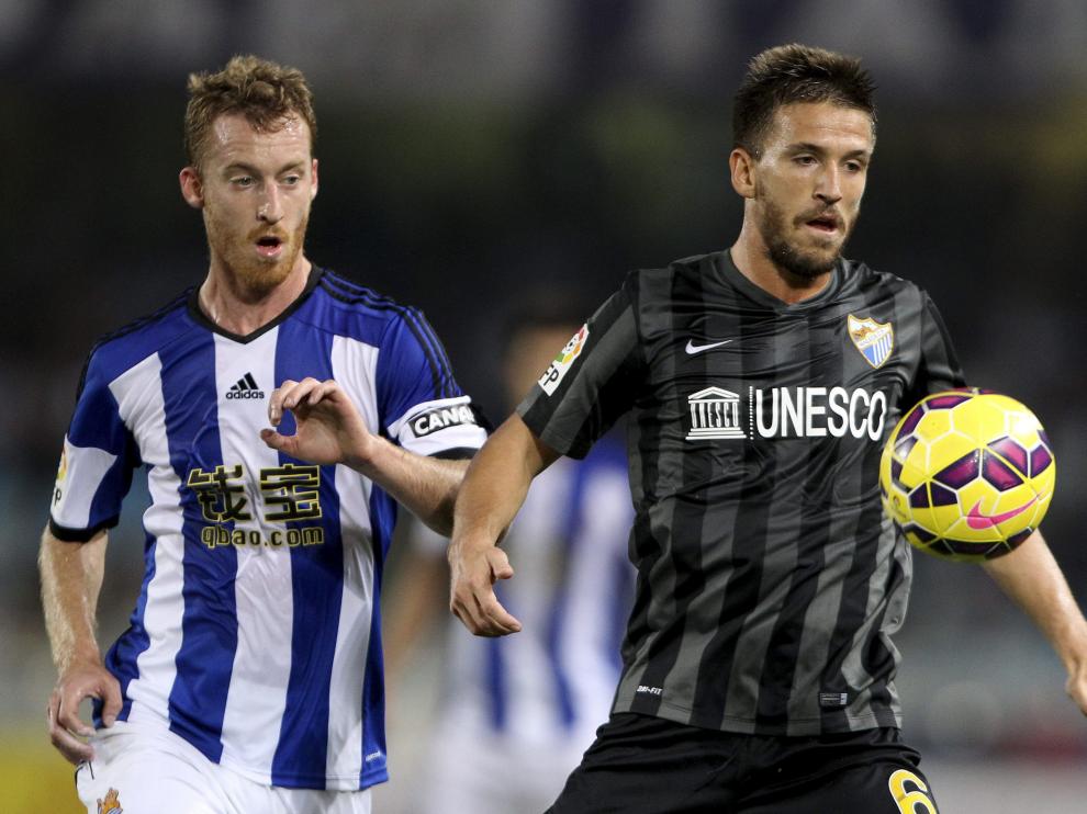 Camacho, en un partido del Málaga