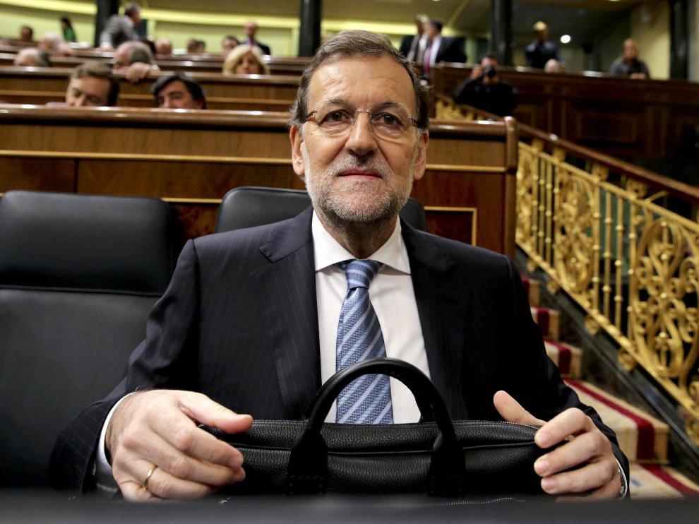 Mariano Rajoy este jueves en el Congreso