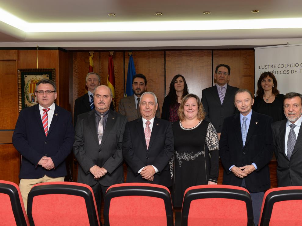 La nueva junta directiva del Colegio de Médicos de Teruel tras su toma de posesión