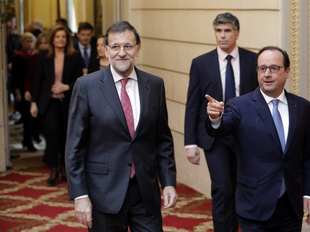 Rajoy y Hollande tras la cumbre bilateral España-Francia
