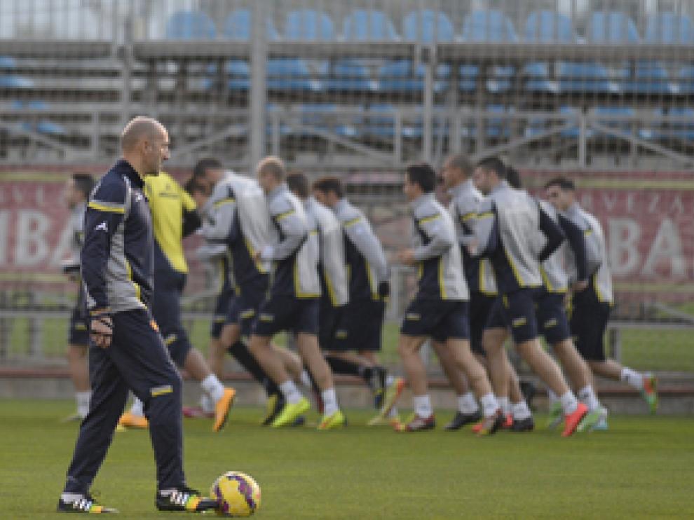 Entrenamiento del Real Zaragoza de este sábado