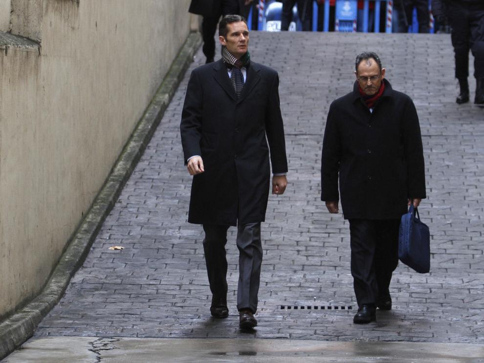 Iñaki Urdangarin y su abogado, Mario Pascual Vives