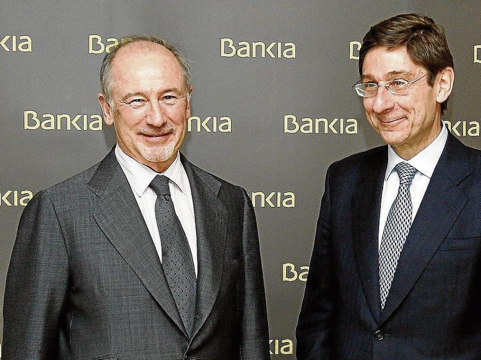 Rodrigo Rato y José Ignacio Goirigolzarri, en mayo de 2012.
